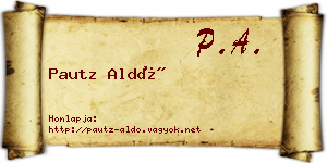 Pautz Aldó névjegykártya